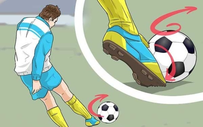 Sút bóng bằng mu bàn chân là một kỹ thuật cơ bản để sút bóng mạnh