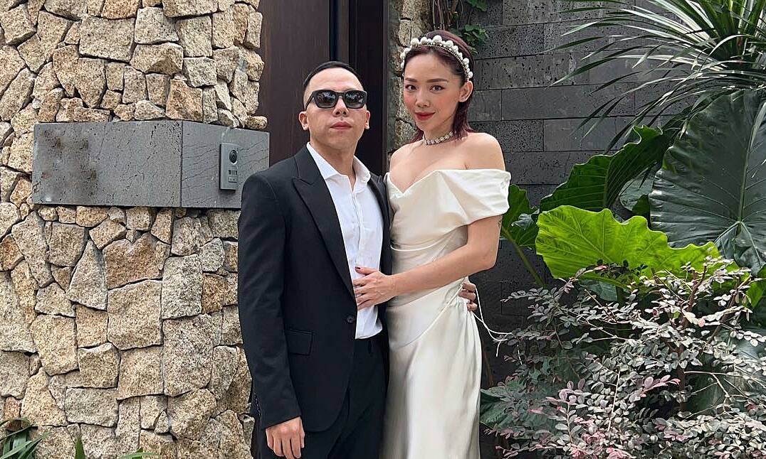 Hình ảnh đôi vợ chồng Hoàng Touliver và Tóc Tiên