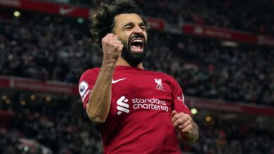 Salah ăn mừng bàn thắng