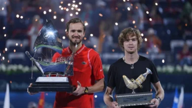 Daniil Medvedev đánh bại Andrey Rublev ở chung kết để vô địch Dubai Championships 2023