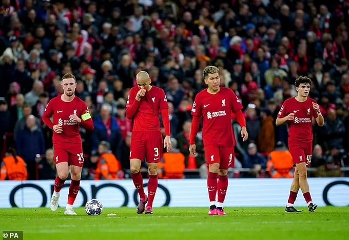 Liverpool để thua Real Madrid với tỷ số 2-5 ở trận lượt đi trên sân nhà Anfield