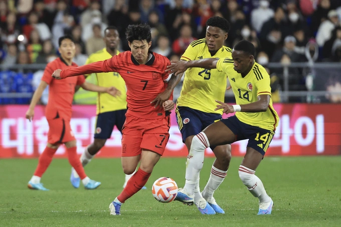 Son Heung Min lập cú đúp, Hàn Quốc không thể đánh bại Colombia