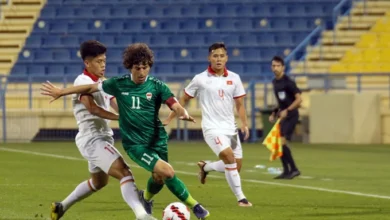 U23 Iraq thể hiện lợi thế về thể hình trước U23 Việt Nam