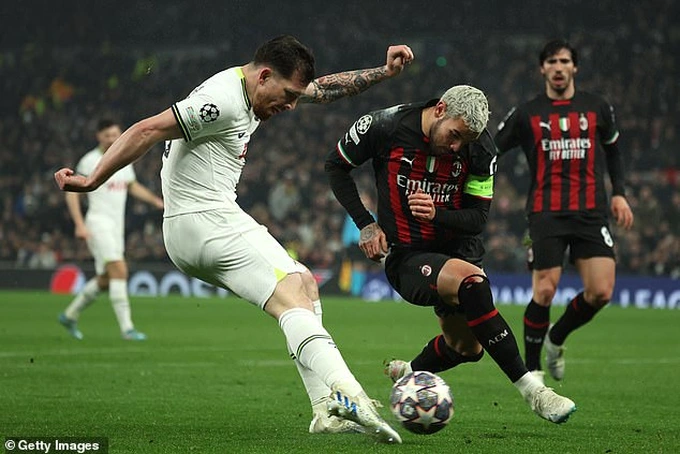 Trong cả trận đấu, Tottenham đã vấp phải sự kháng cự lớn từ AC Milan